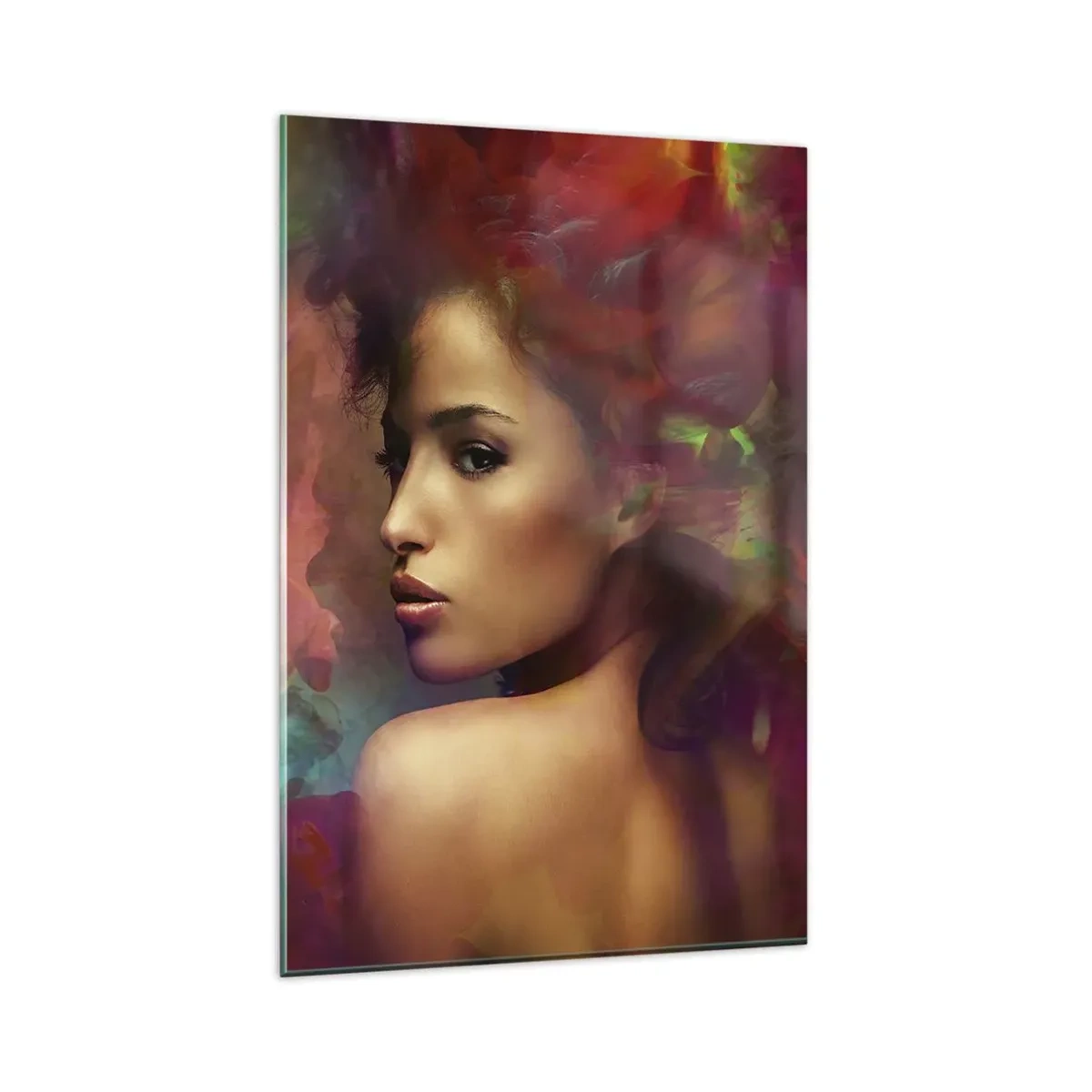 Quadro em vidro - Mais bonito do que um arco-íris, tão delicado como um nevoeiro - 80x120 cm