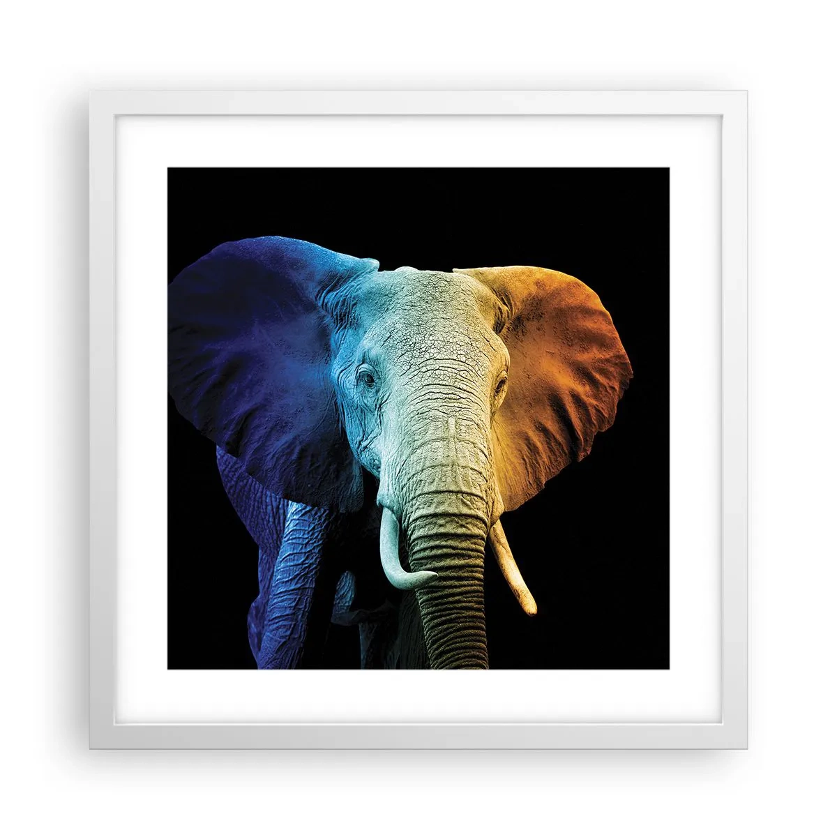 Pôster em moldura branca - Excêntrico, não esquisito - 40x40 cm