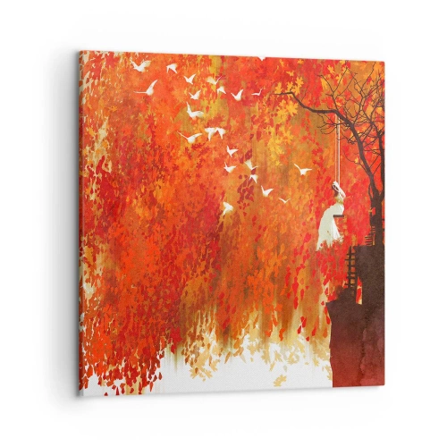 Quadro em tela - Será que vai voar com eles? - 50x50 cm
