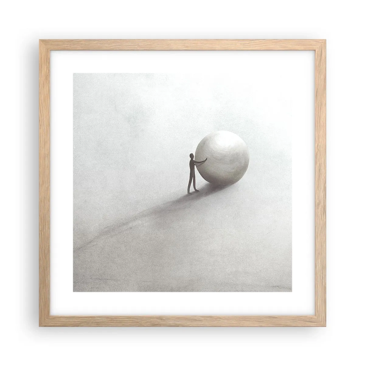 Pôster com moldura de carvalho claro - O Jogo da Vida - 40x40 cm