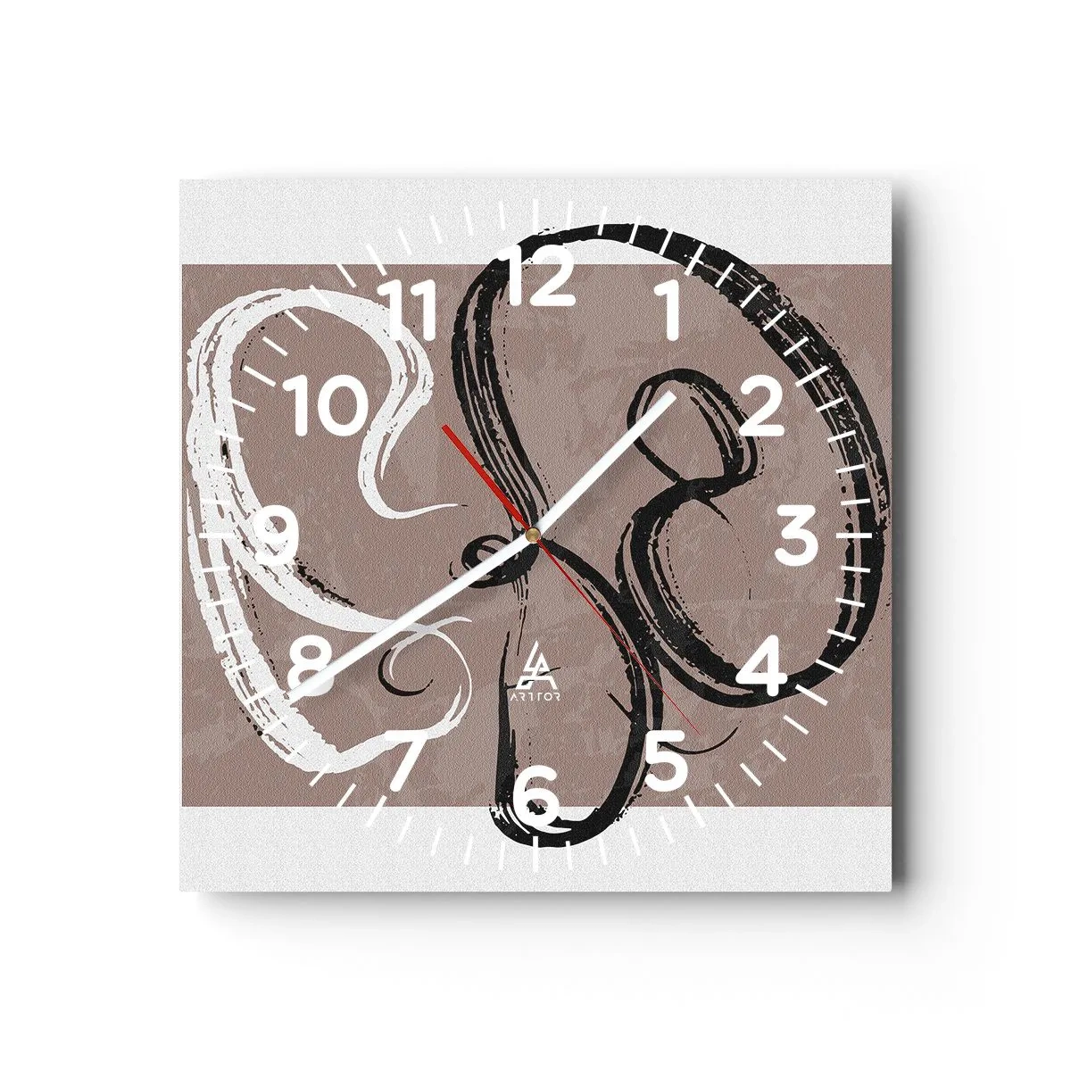 Relógio de parede - Relógio em vidro - Composição – a busca pela plenitude - 40x40 cm