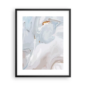 Pôster com moldura preta - Branco elevado - 40x50 cm