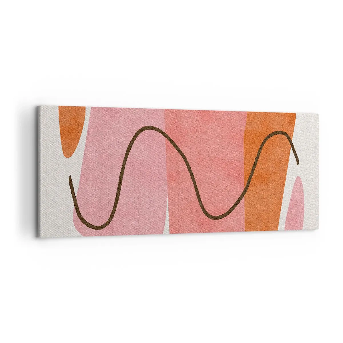 Quadro em tela - Movimento suave de formas - 120x50 cm