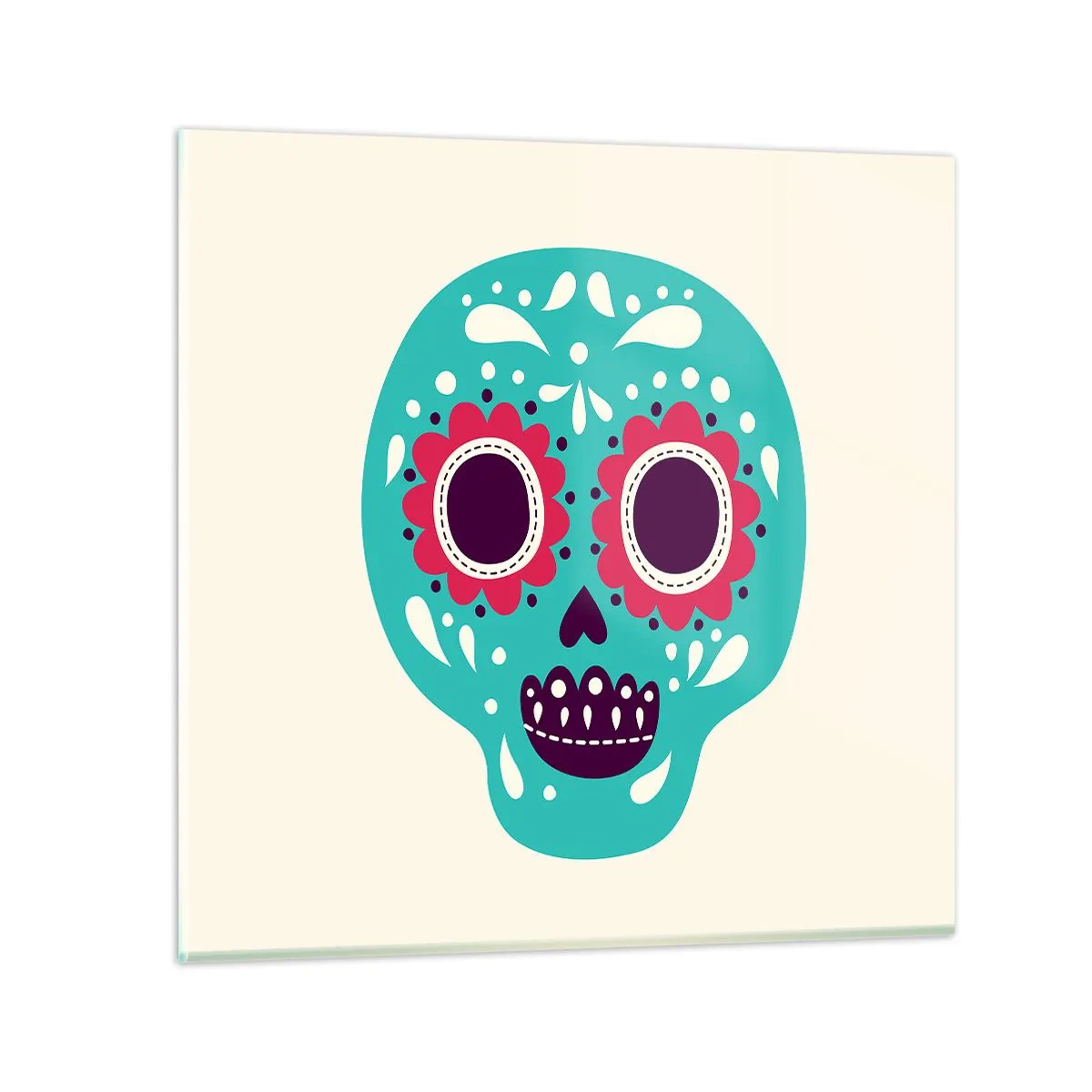 Quadro em vidro - Vida – diversão até a morte - 60x60 cm