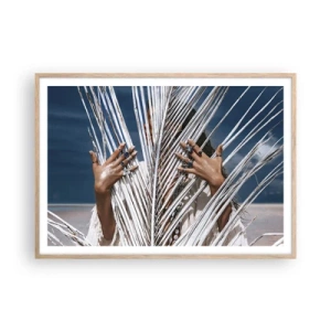 Pôster com moldura de carvalho claro - A xamã - 100x70 cm