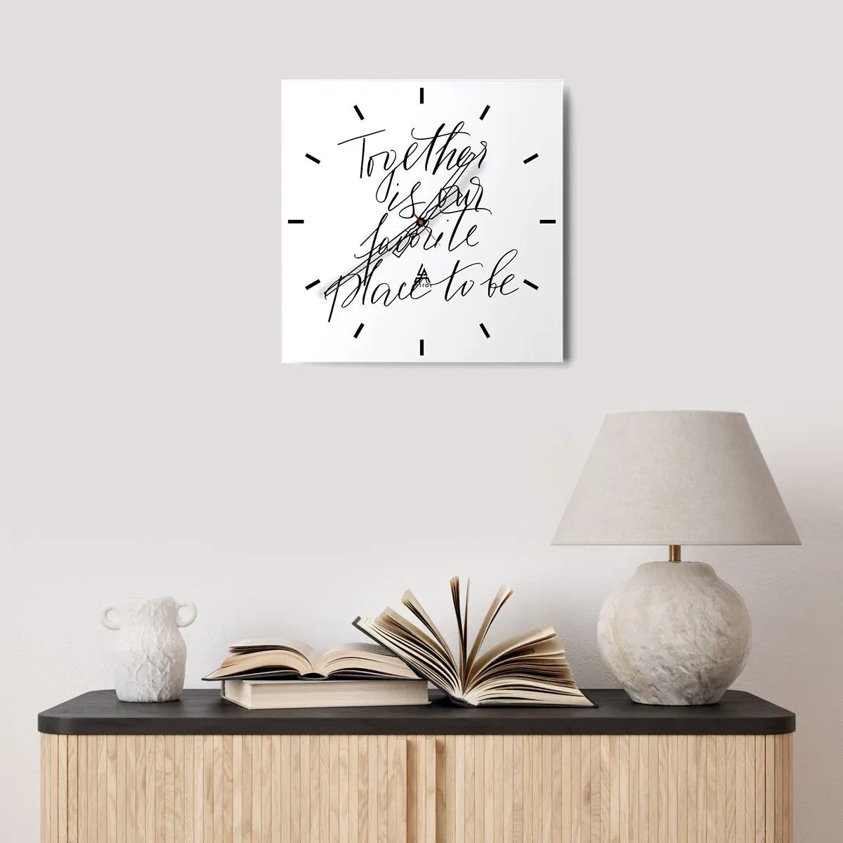 Relógio de parede - Relógio em vidro - Também sente isso? - 40x40 cm