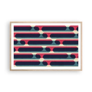 Pôster com moldura de carvalho claro - Avançado e profundo - 91x61 cm