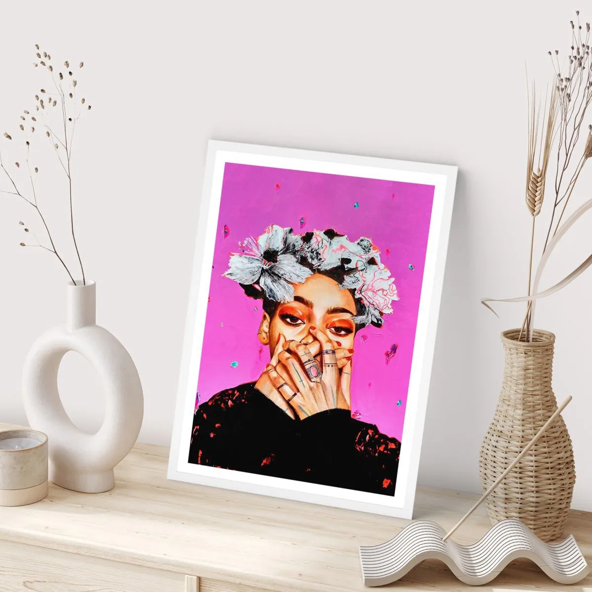 Pôster em moldura branca - Um pouco louco - 50x70 cm