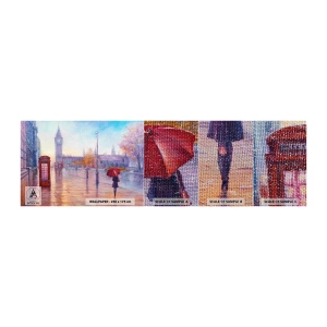 Amostra de papel de parede Premium Sand - Um dia de outono em Londres - Cidade, Londres, Arquitetura - 100x30 cm