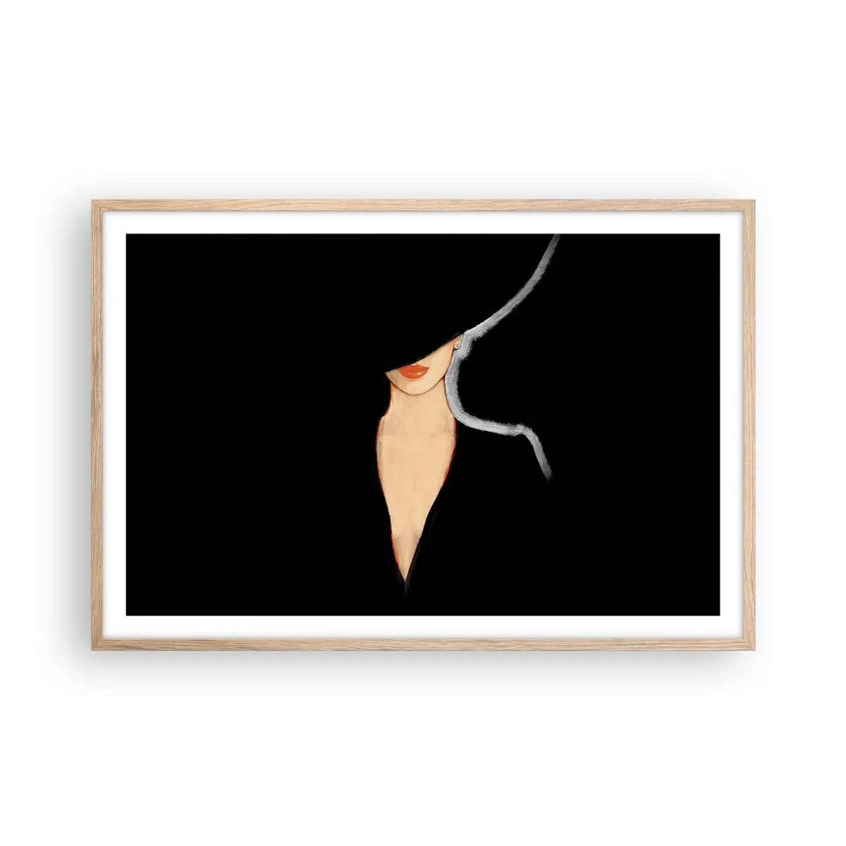 Pôster com moldura de carvalho claro - Elegância e estilo - 91x61 cm