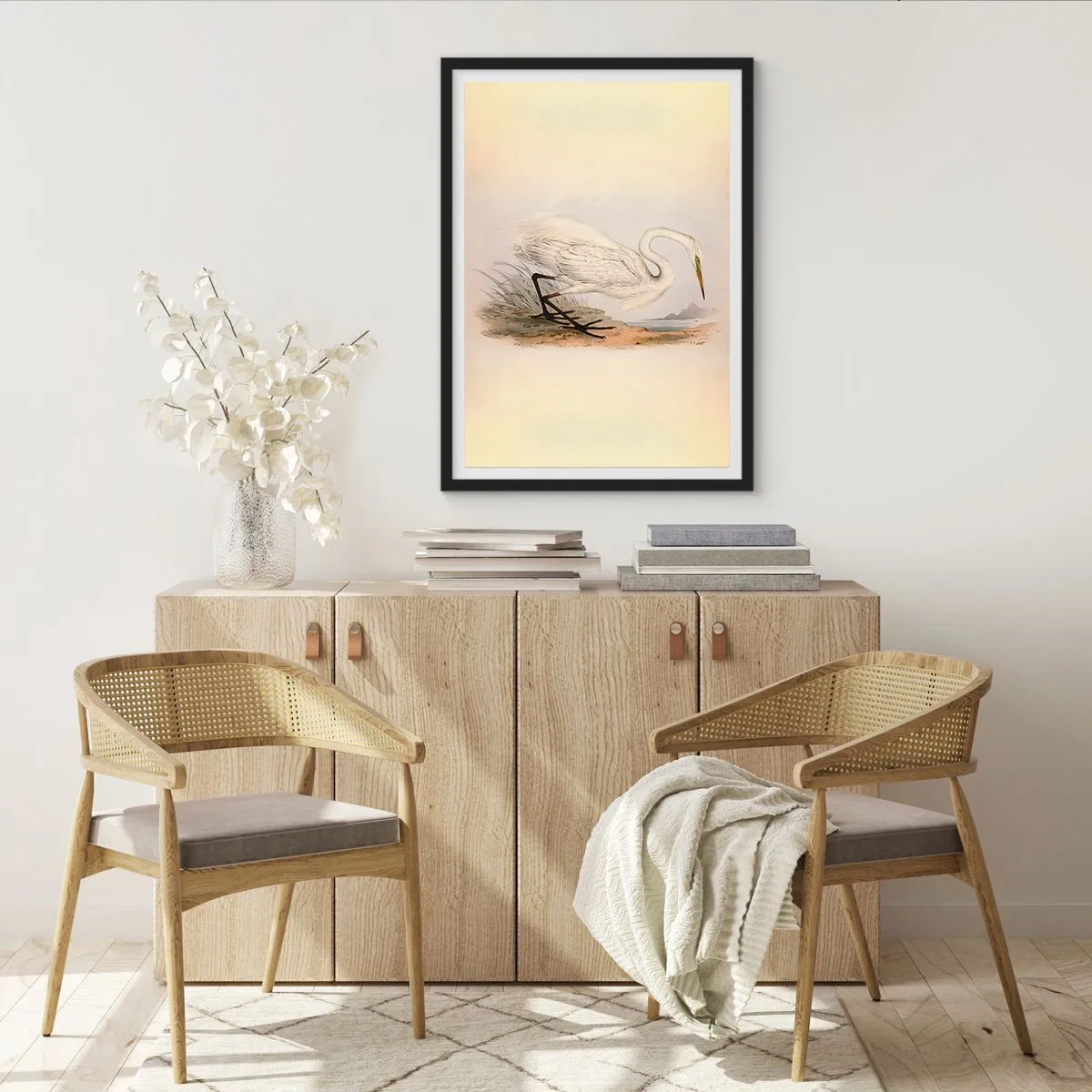 Pôster com moldura preta - A senhora nos juncos - 61x91 cm