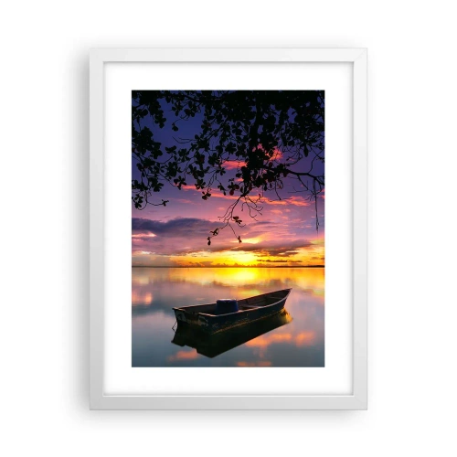 Pôster em moldura branca - Parece que estás pendurado no meio do céu… - 30x40 cm