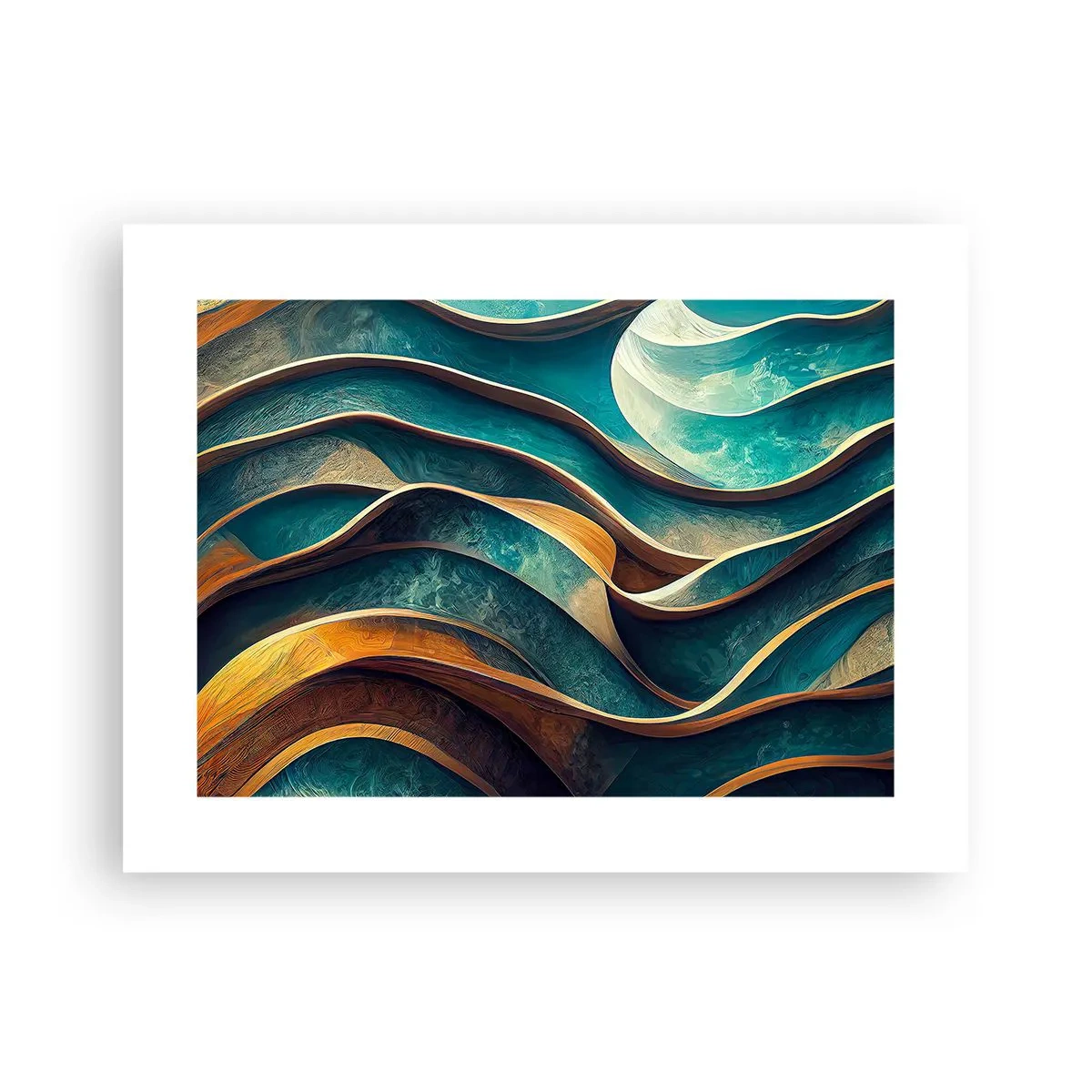 Pôster - Meandros de azul - 40x30 cm