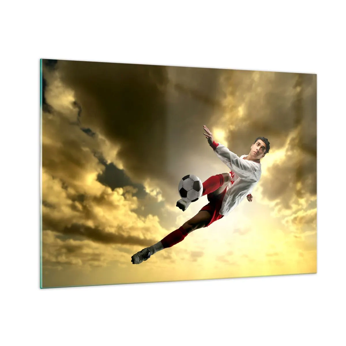 Quadro em vidro - O céu do futebol - 100x70 cm