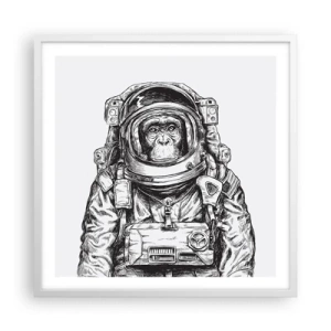 Pôster em moldura branca - Evolução alternativa - 60x60 cm