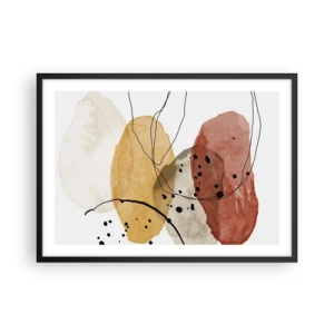 Pôster com moldura preta - Como o ar leve e transparente - 70x50 cm