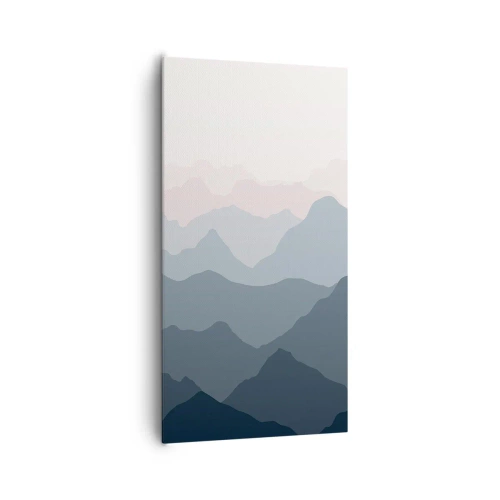 Quadro em tela - Ondas de montanha - 65x120 cm
