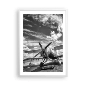 Pôster em moldura branca - Mal posso esperar! - 50x70 cm