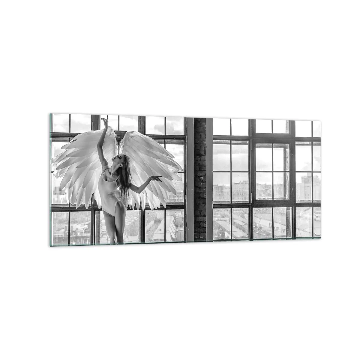 Quadro em vidro - Cidade dos Anjos? - 120x50 cm