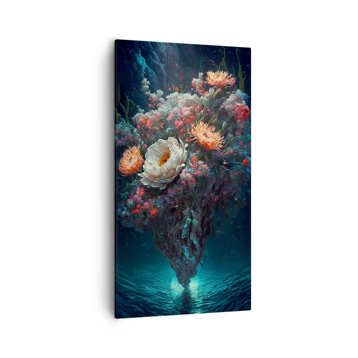 Quadro em tela - Um estranho jardim - 55x100 cm