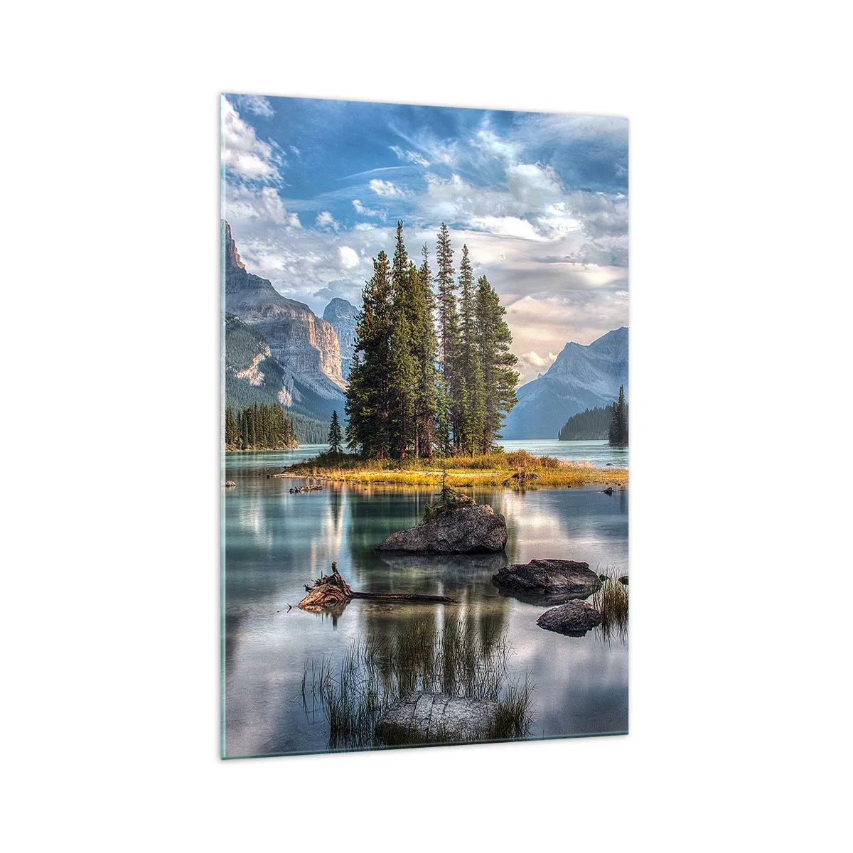 Quadro em vidro - Por águas grandes e límpidas… - 70x100 cm