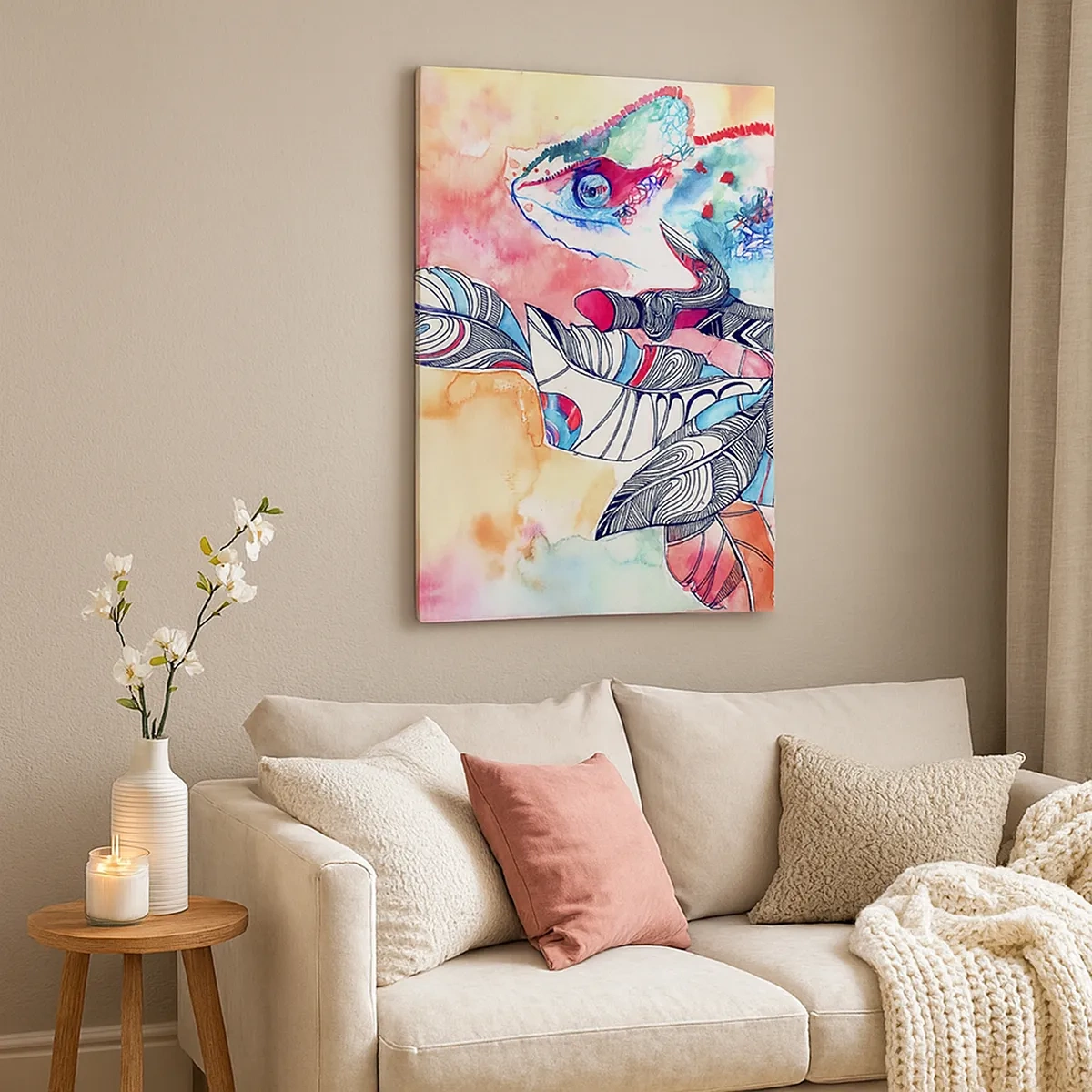 Quadro em tela - Colorido como o nosso mundo - 50x70 cm