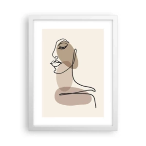 Pôster em moldura branca - Uma certa linha de beleza - 30x40 cm