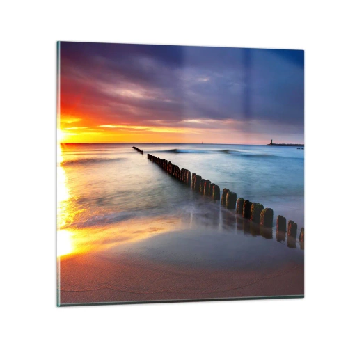 Quadro em vidro - Ouça o silêncio - 40x40 cm