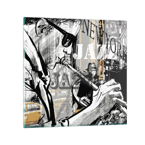 Quadro em vidro - Ao ritmo de Nova Iorque - 40x40 cm