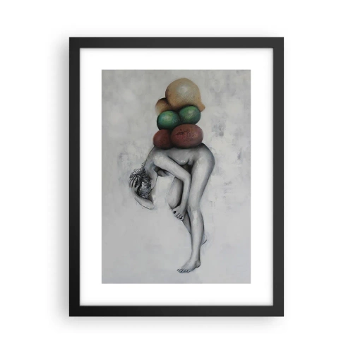 Pôster com moldura preta - O fardo da vida - 30x40 cm