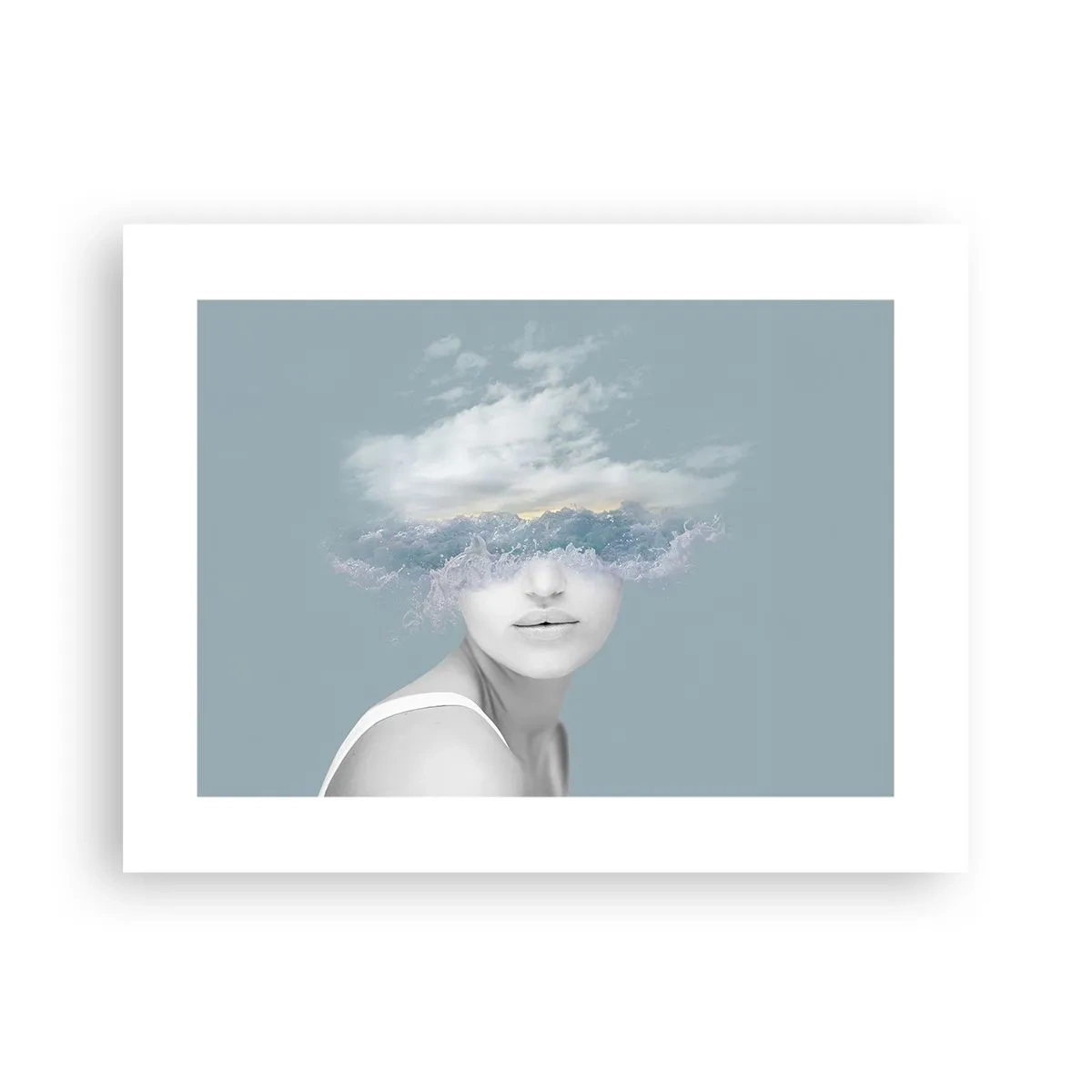 Pôster - Com a cabeça nas nuvens - 40x30 cm