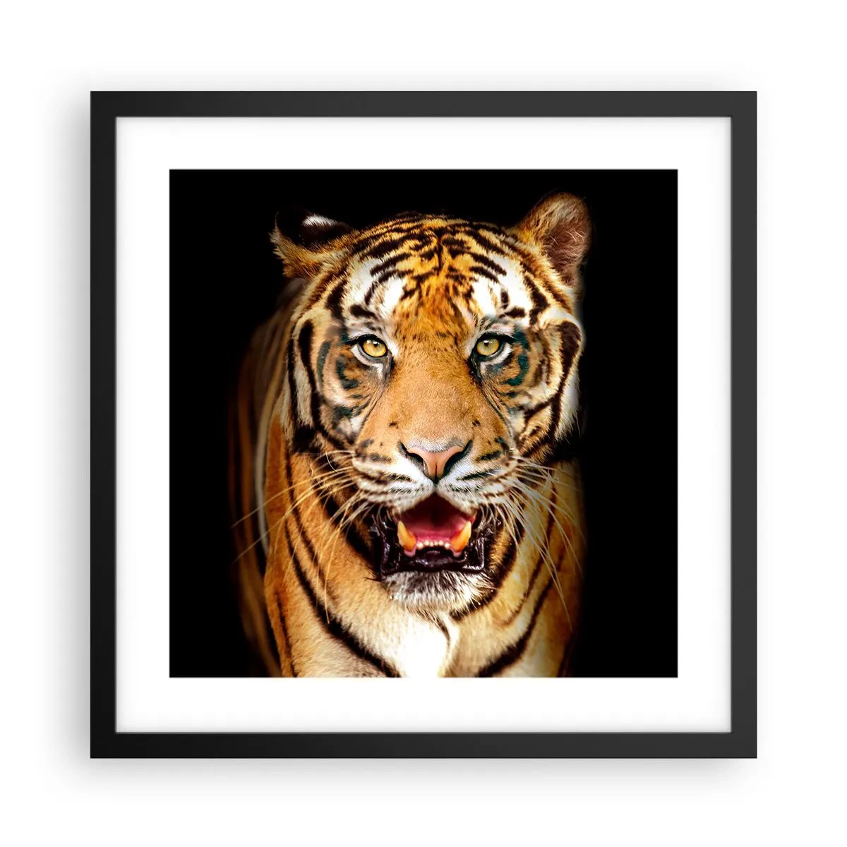 Pôster com moldura preta - Coração selvagem - 40x40 cm