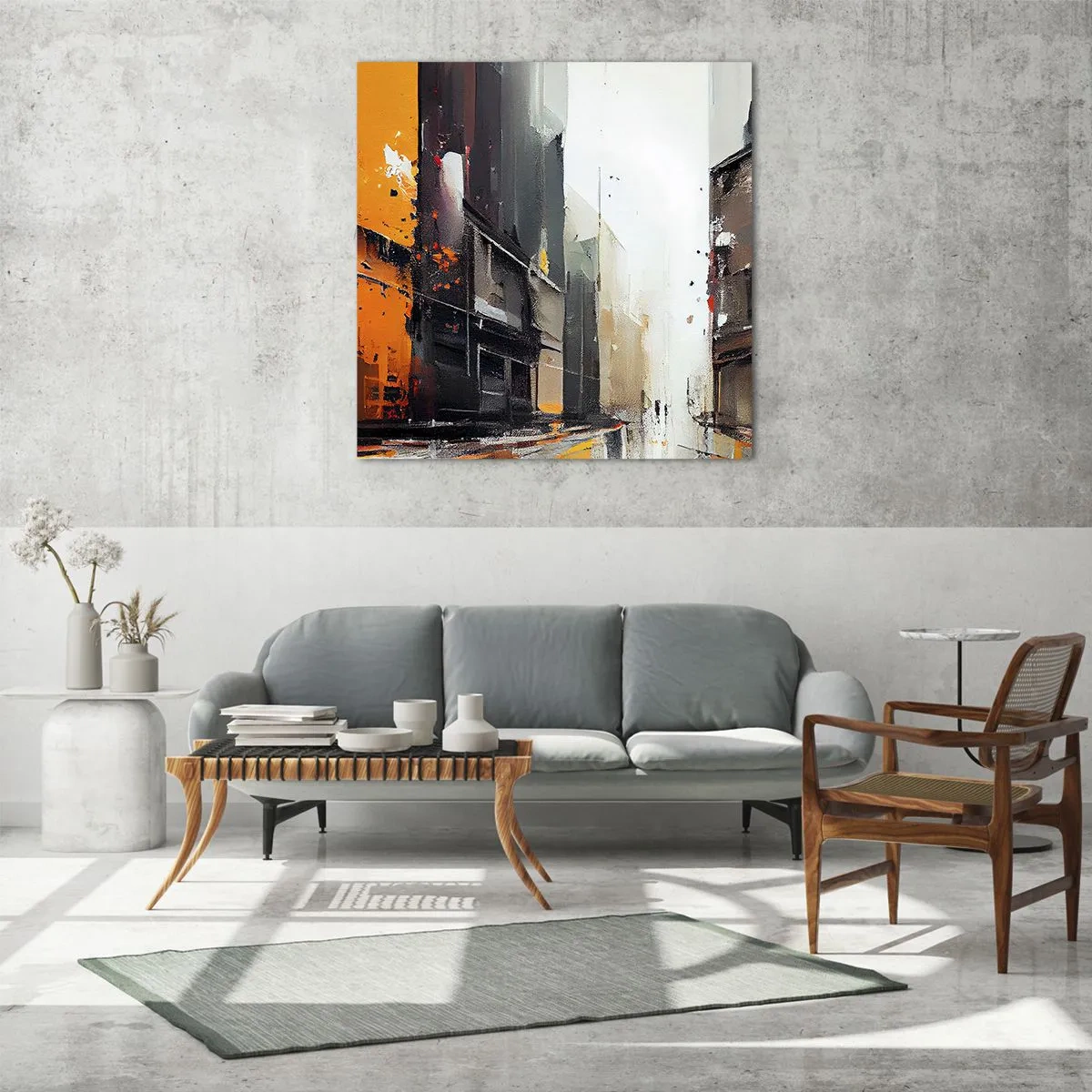 Quadro em vidro - Dia chuvoso - 40x40 cm