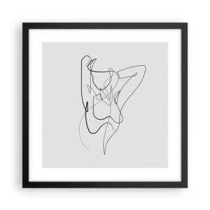 Pôster com moldura preta - Que tipo de pessoa é realmente... - 40x40 cm