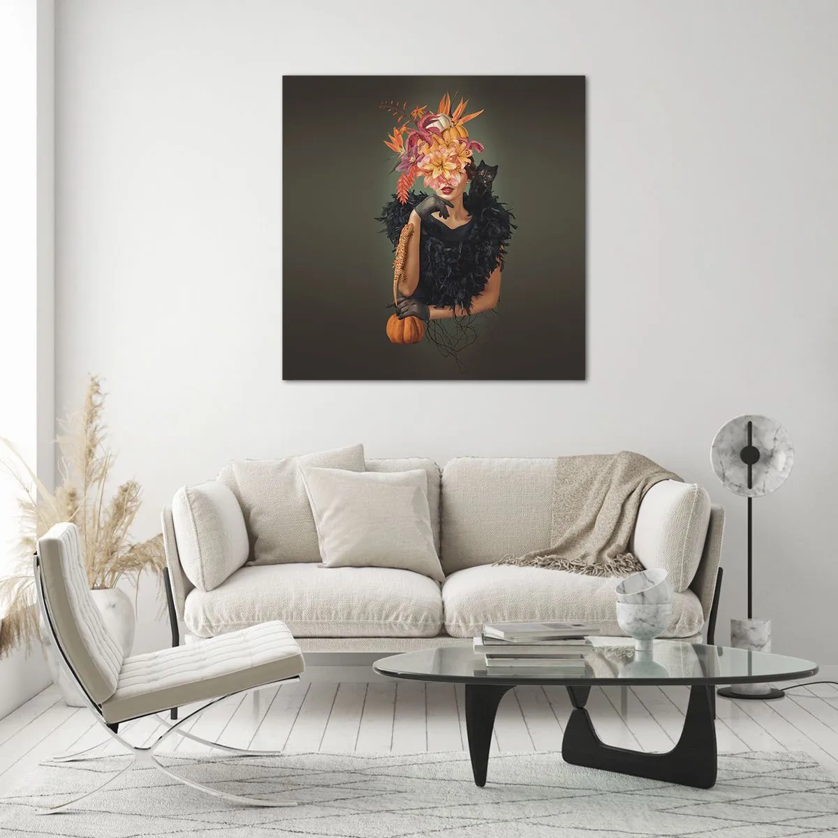 Quadro em vidro - O feitiço da bruxa - 30x30 cm