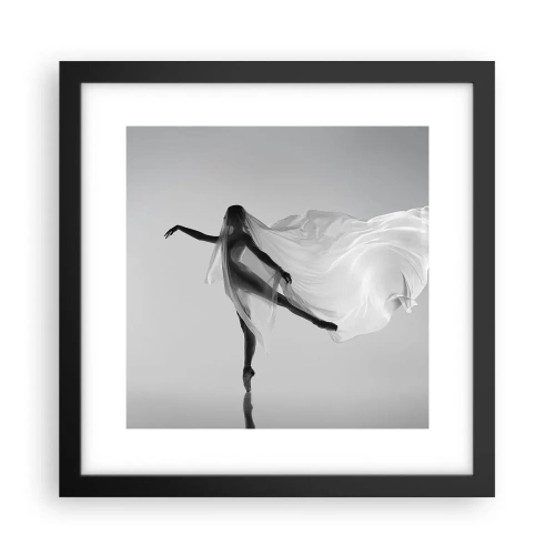 Pôster com moldura preta - Leveza e graça - 30x30 cm