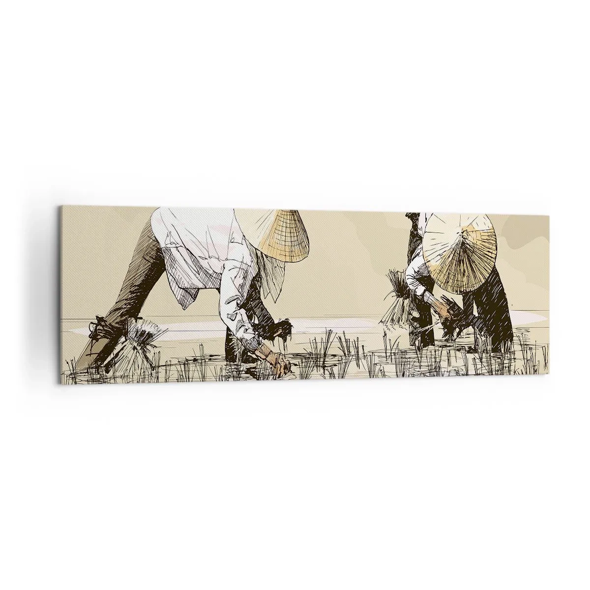 Quadro em tela - Boa colheita  - 160x50 cm