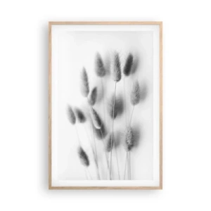 Pôster com moldura de carvalho claro - Grama fofa - 61x91 cm