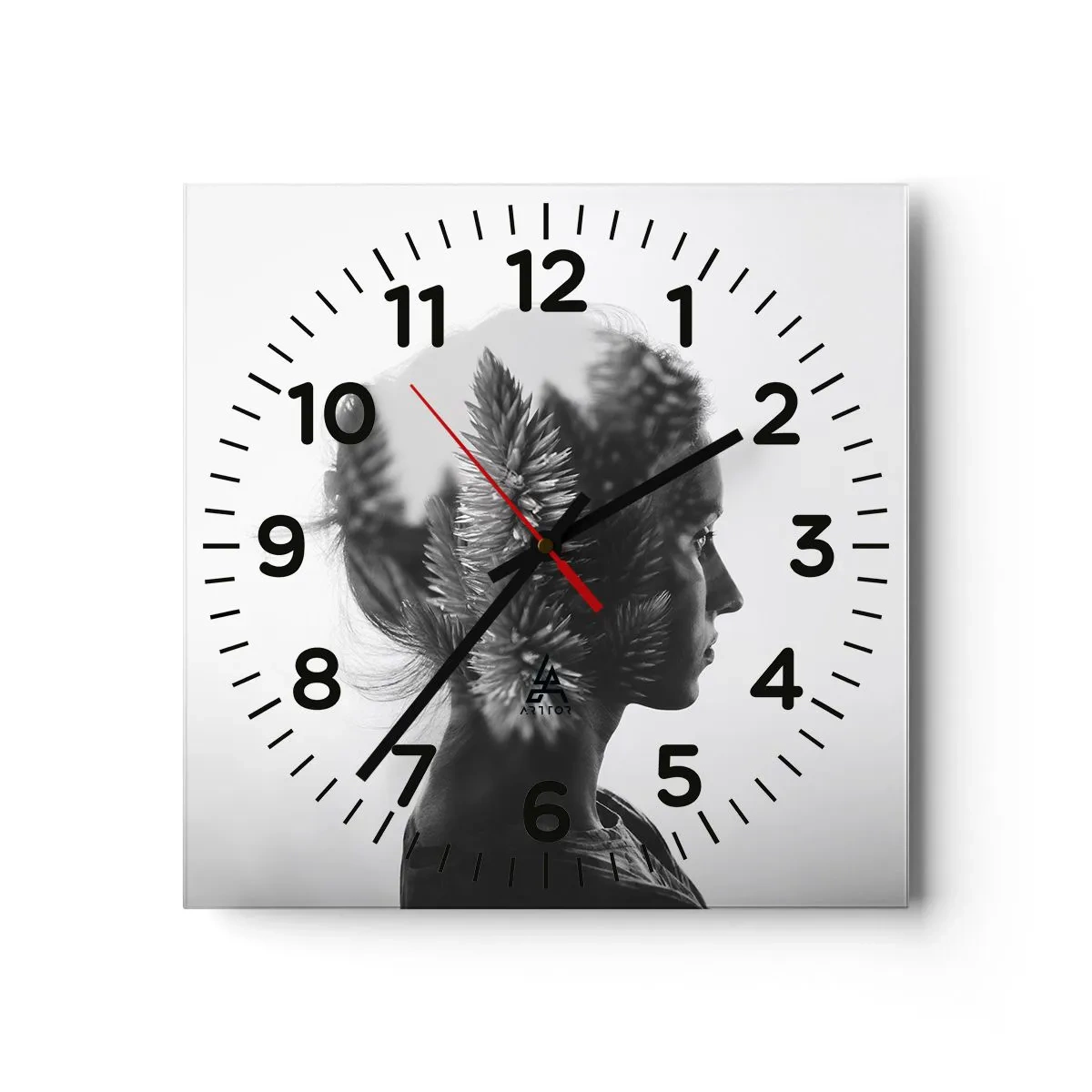 Relógio de parede - Relógio em vidro - A senhora do pinhal - 40x40 cm