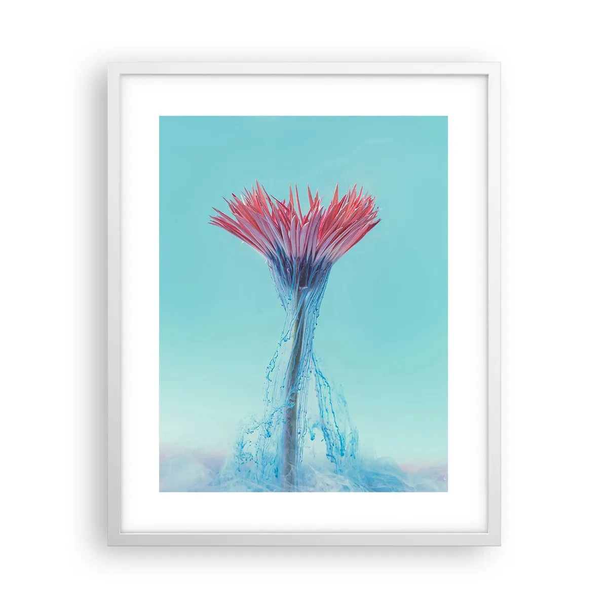 Pôster em moldura branca - Num abraço revigorante - 40x50 cm