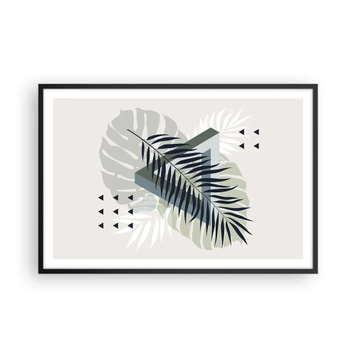 Pôster com moldura preta - Natureza e geometria – duas ordens? - 91x61 cm