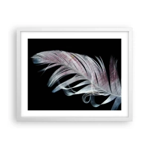 Pôster em moldura branca - Pense no toque - 50x40 cm