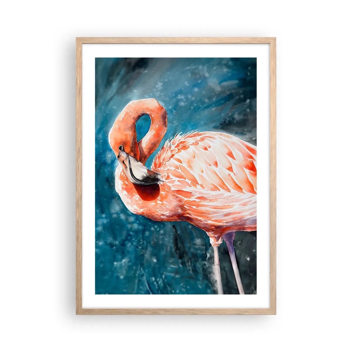 Pôster com moldura de carvalho claro - Decorativo por natureza - 50x70 cm