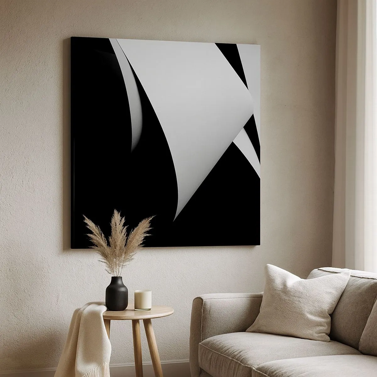 Quadro em tela - Planos de luz das profundezas da sombra - 30x30 cm