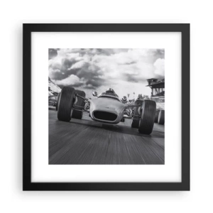 Pôster com moldura preta - O ronco do motor - 30x30 cm