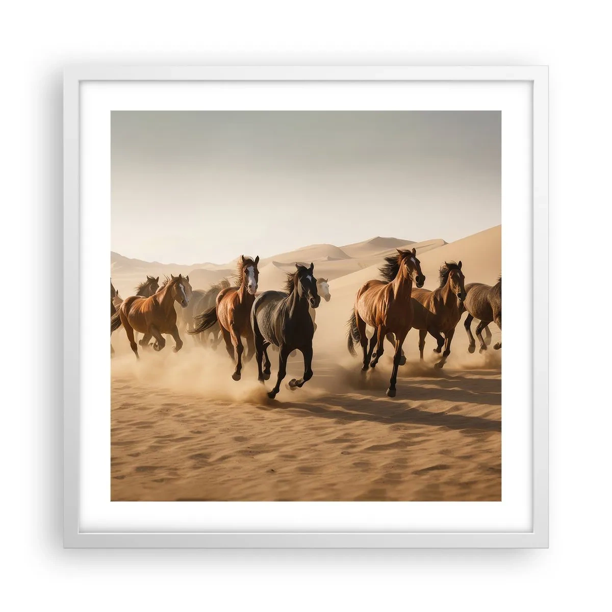 Pôster em moldura branca - Livre como o vento - 50x50 cm