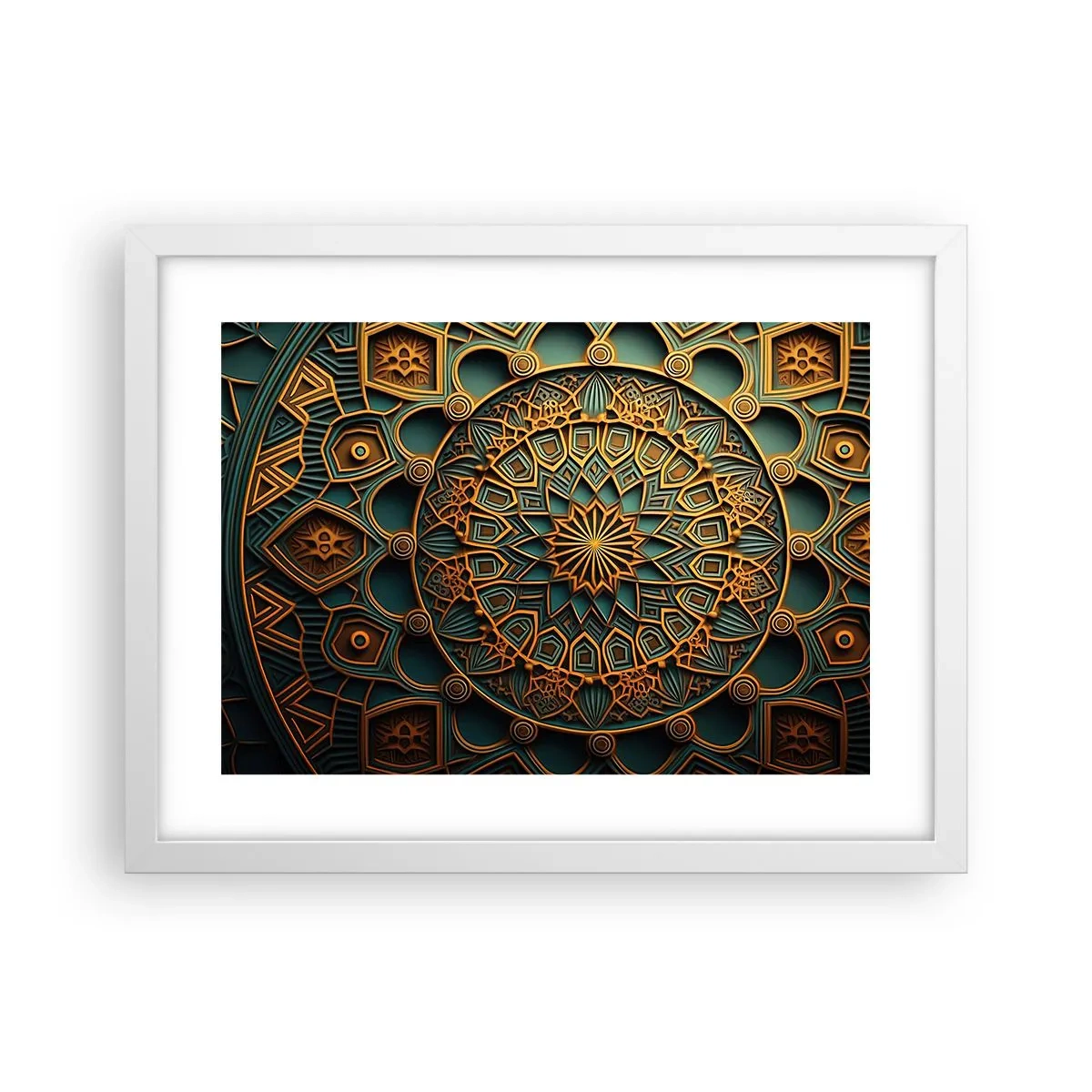 Pôster em moldura branca - Em uma atmosfera árabe - 40x30 cm