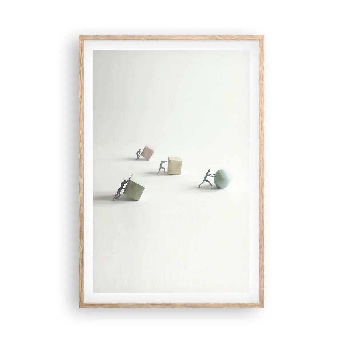 Pôster com moldura de carvalho claro - É a vida - 61x91 cm