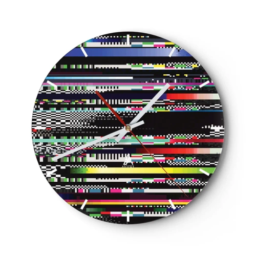 Relógio de parede - Relógio em vidro - A imagem da realidade - 40x40 cm