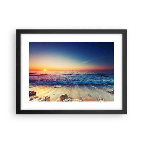 Pôster com moldura preta - E além do horizonte? - 40x30 cm